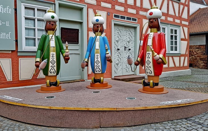 Weihnachtsmarkt in Michelstadt im südhessischen Odenwaldkreis, Deutschland