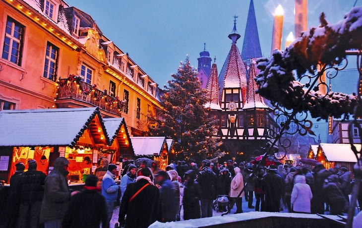 Weihnachtsmarkt in Michelstadt im Odenwald, Deutschland