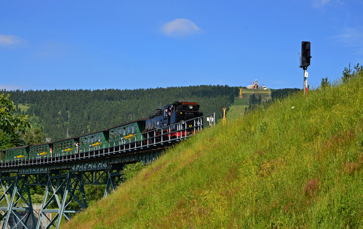 Dampfzug auf dem Viadukt