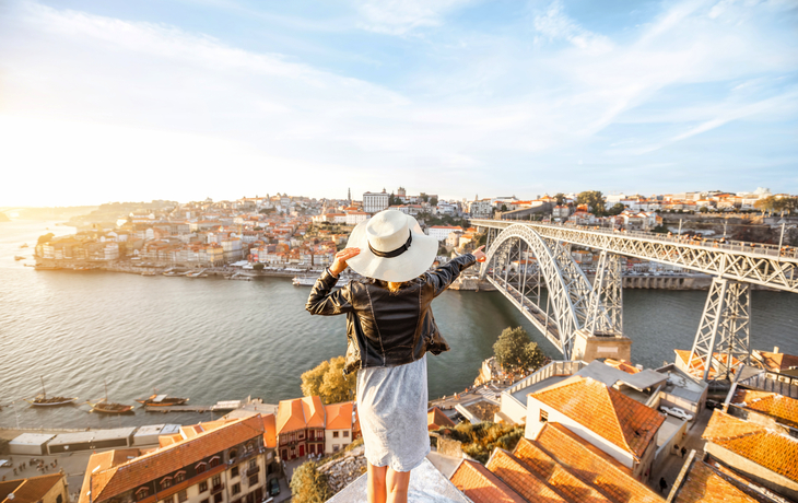 Altstadt bei Sonnenuntergang in Porto
